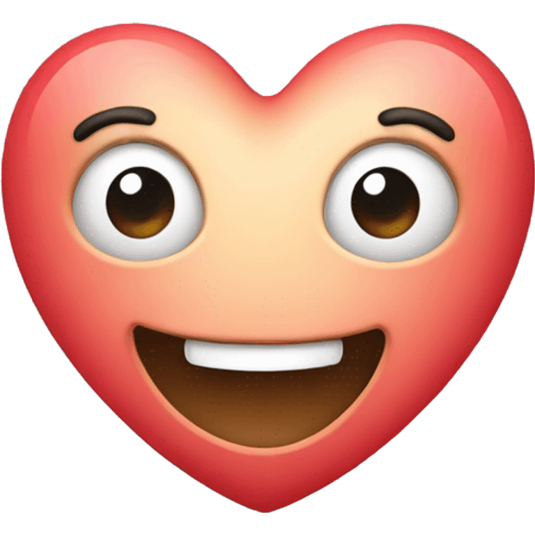 Heart with happy face emoji