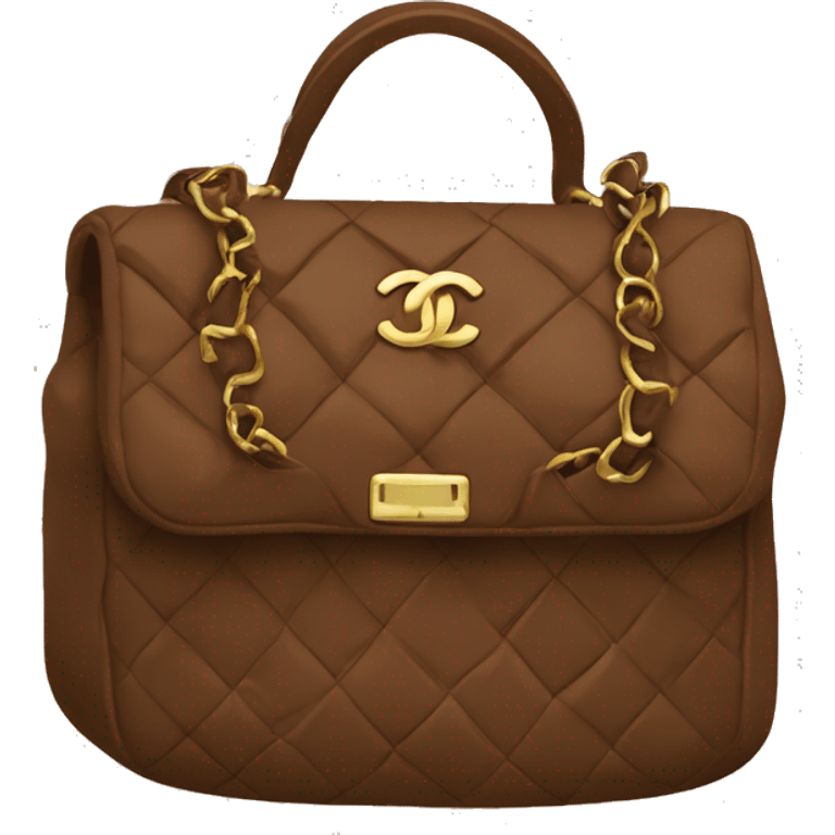 brown chanel bag emoji