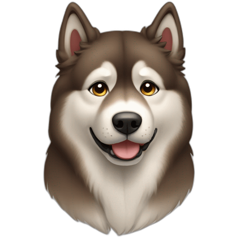 Brown malamute emoji