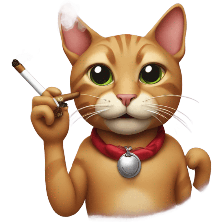 cat smoking cigar emoji