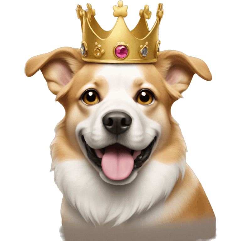 Dog wearing a crown  emoji