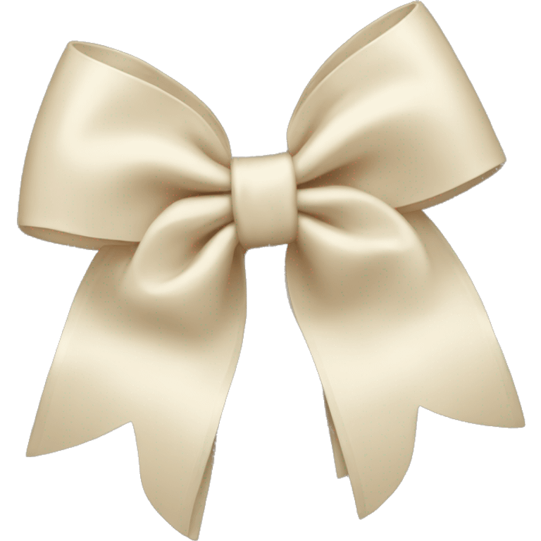 Cream bow emoji