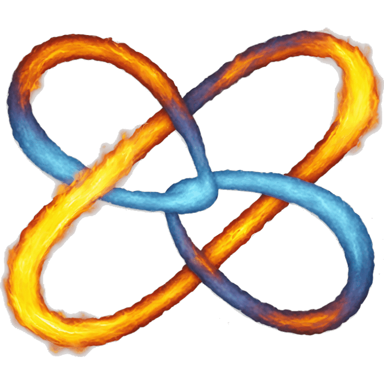 Infinity sign with fire and ice emoji