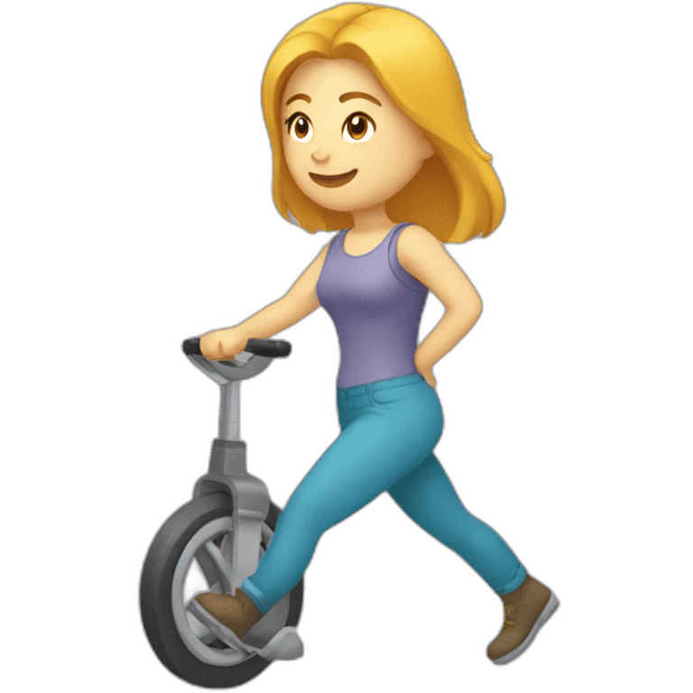 Femme entrain de faire une traction emoji