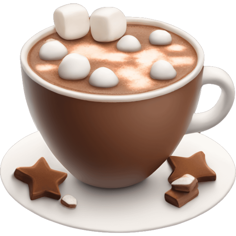 Hot chocolate with marshmallows Christmas themed  emoji