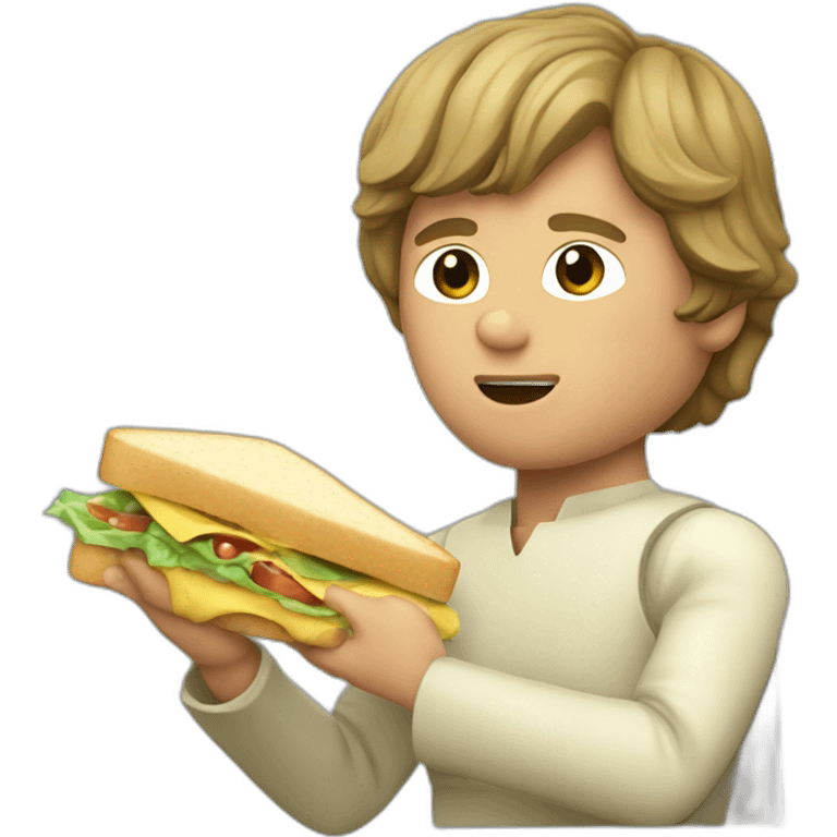 Luke Skywalker eating sandwich emoji