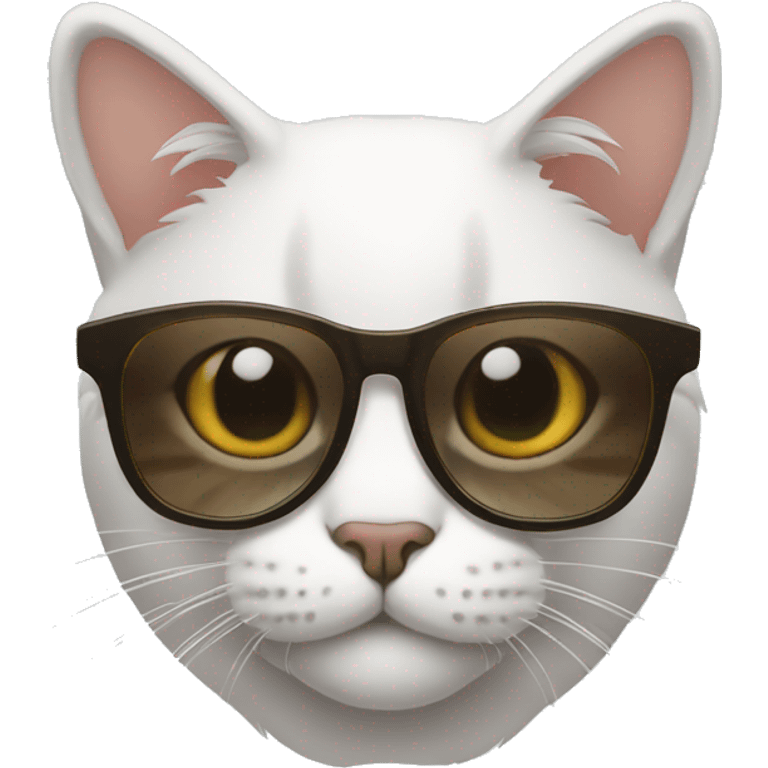 un gato con gafas emoji