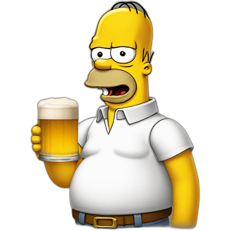 Homer simpson with beer  emoji