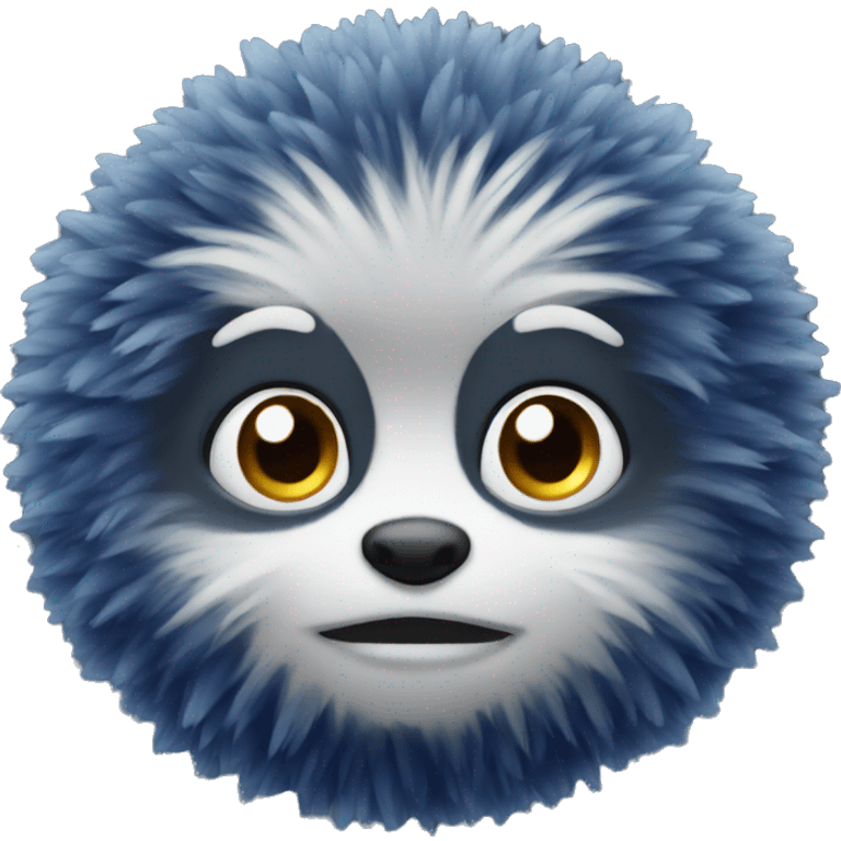 dark blue pompom emoji