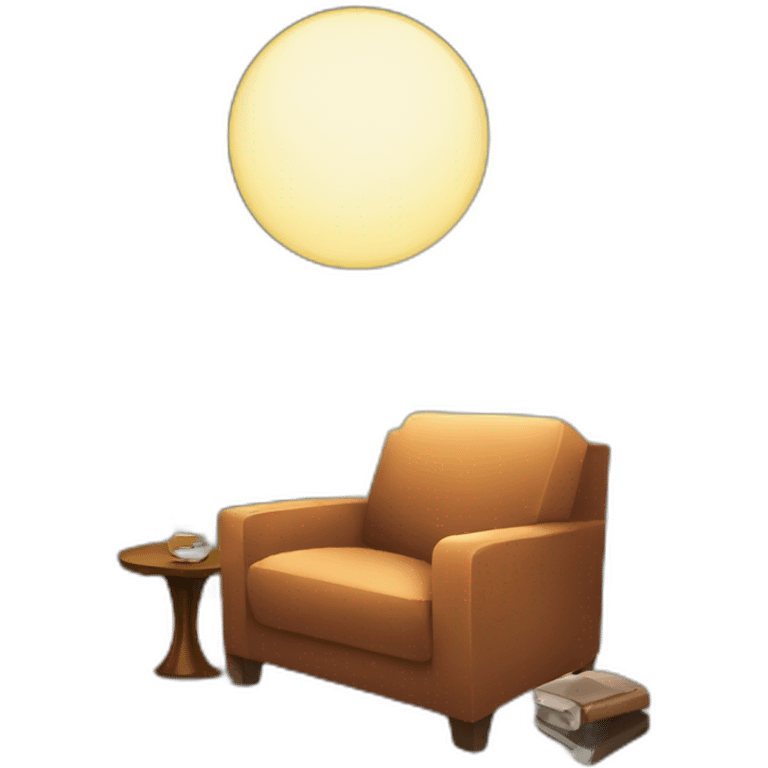 Book reading lounge light relaxing emoji