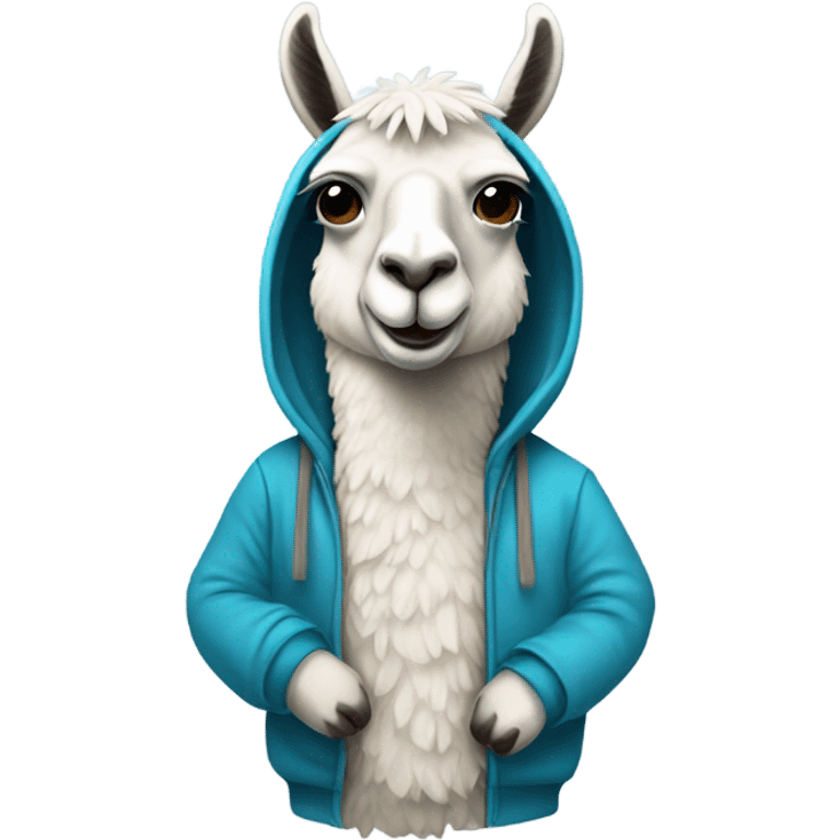 Llama wearing hoody  emoji