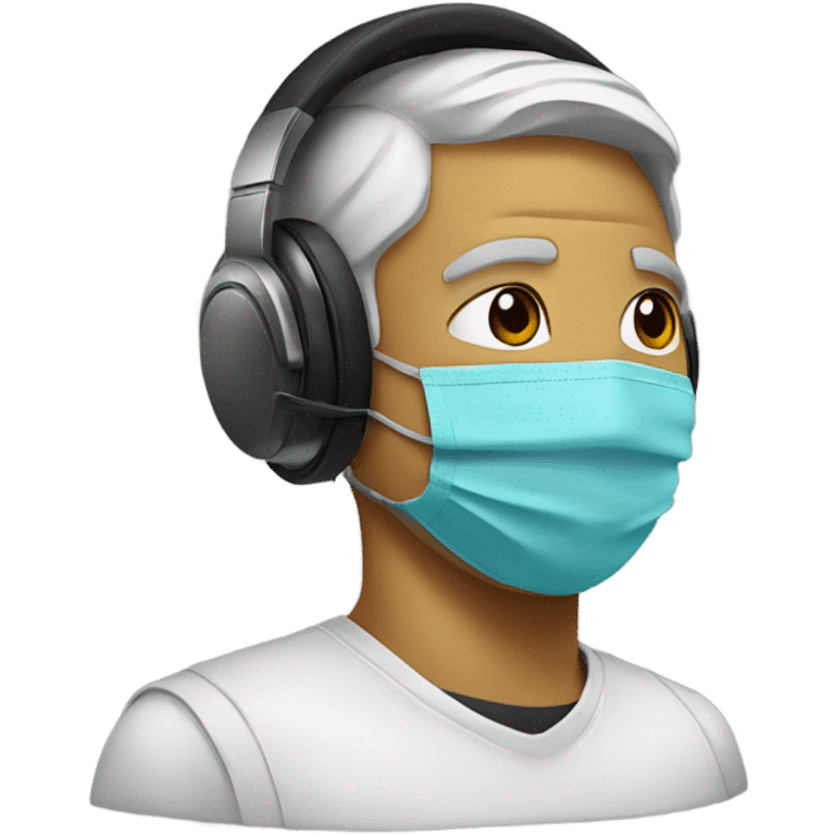 elon mask wearing a headphone emoji