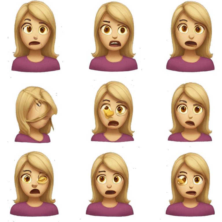 Woman with bad emotions  emoji