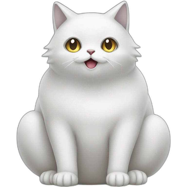 Sitting-bicolor-face-cat-ghost-type-pokemon emoji