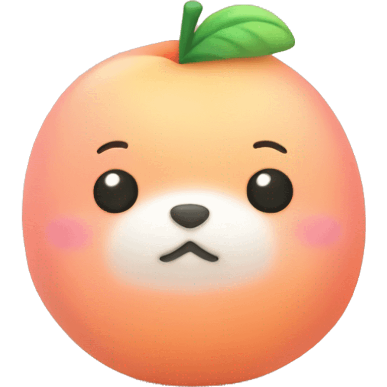 jellycat style, a fat cute peach emoji