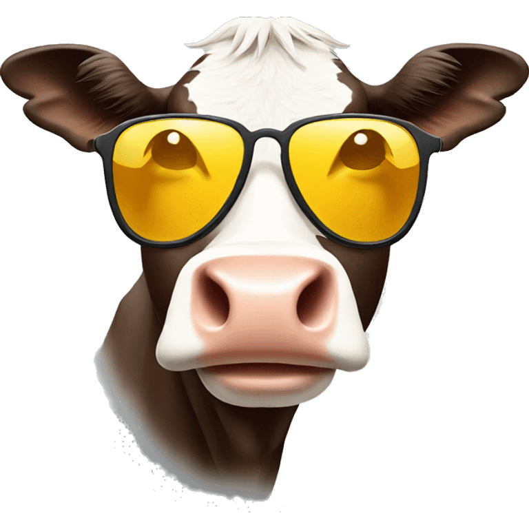 Cow wearing sunglasses  emoji