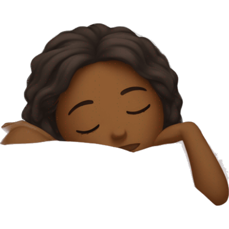 Girl sleeping in bed  emoji