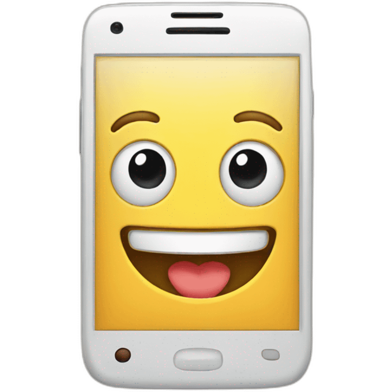 happy smartphone emoji