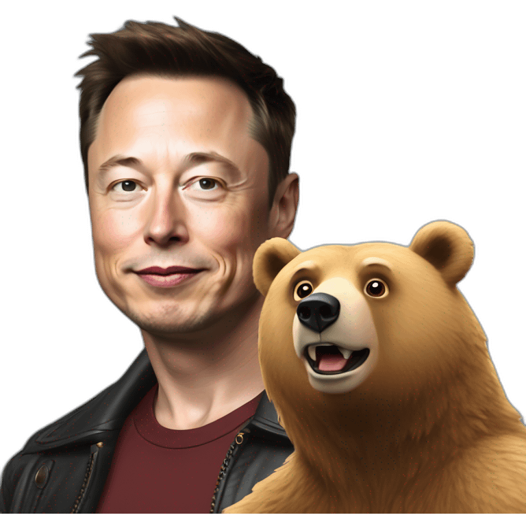 elon musk with a bear emoji