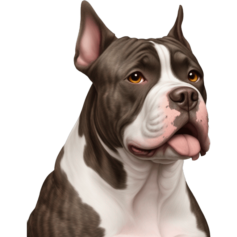 Chocolate brindle and Merle Xl American bully emoji