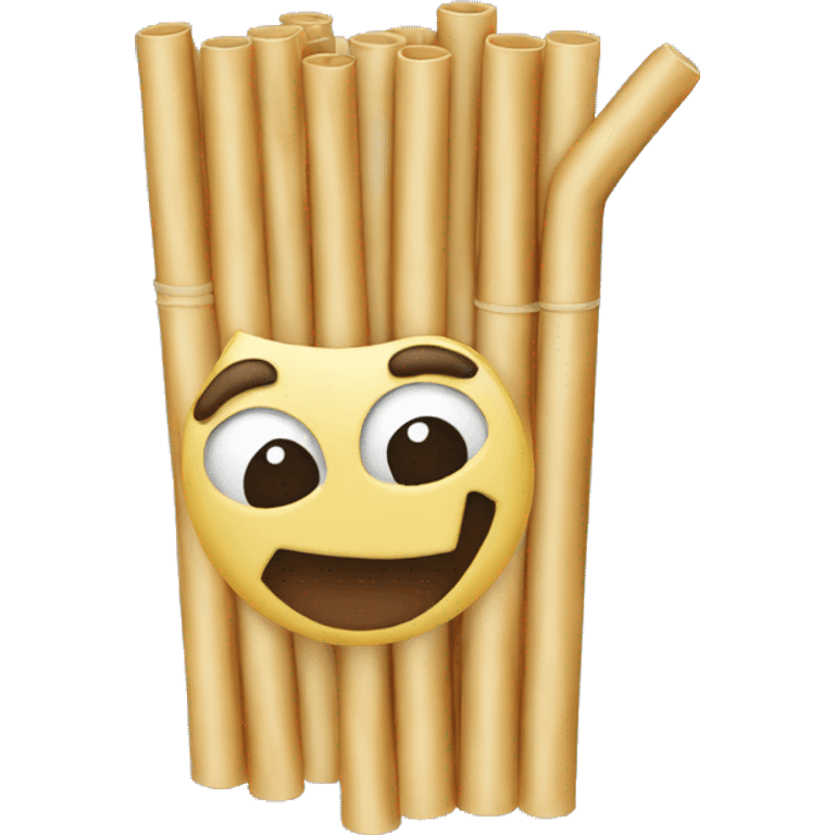 a straw emoji