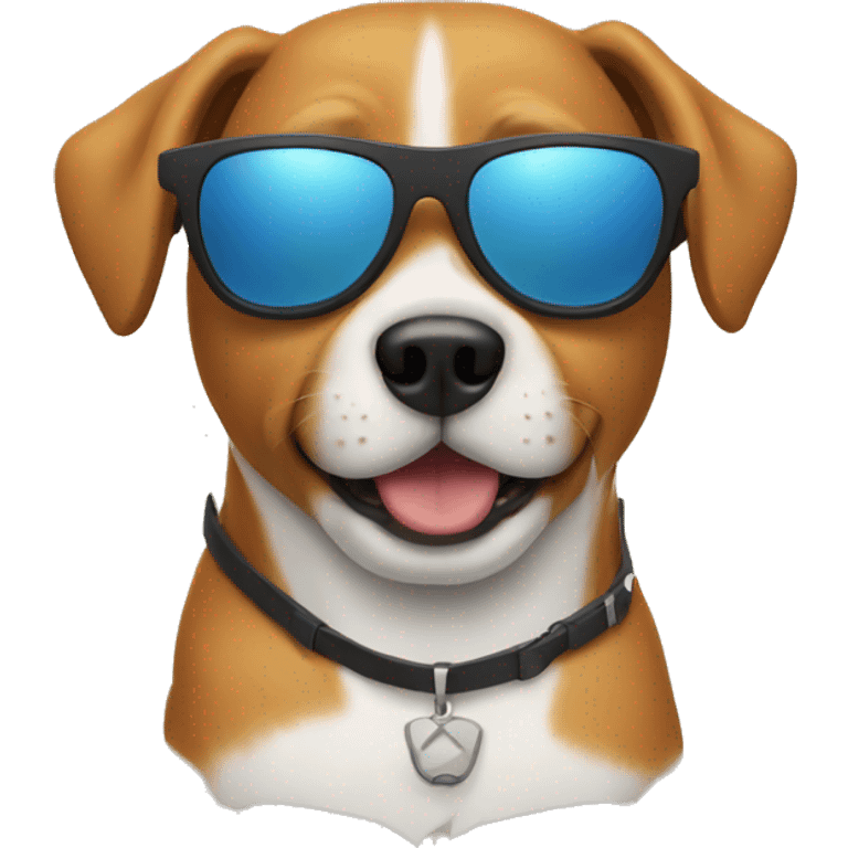 Dog with sunglasses emoji