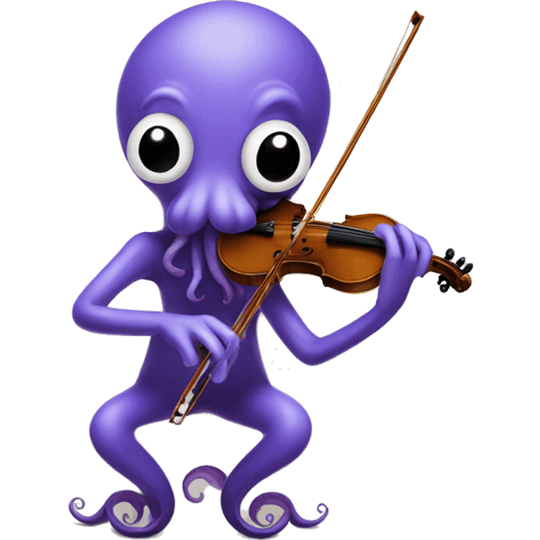 Octopus playing the violin  emoji