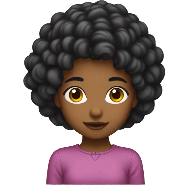 Niña pelo negro emoji