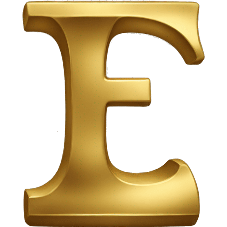 letter "T" gold emoji