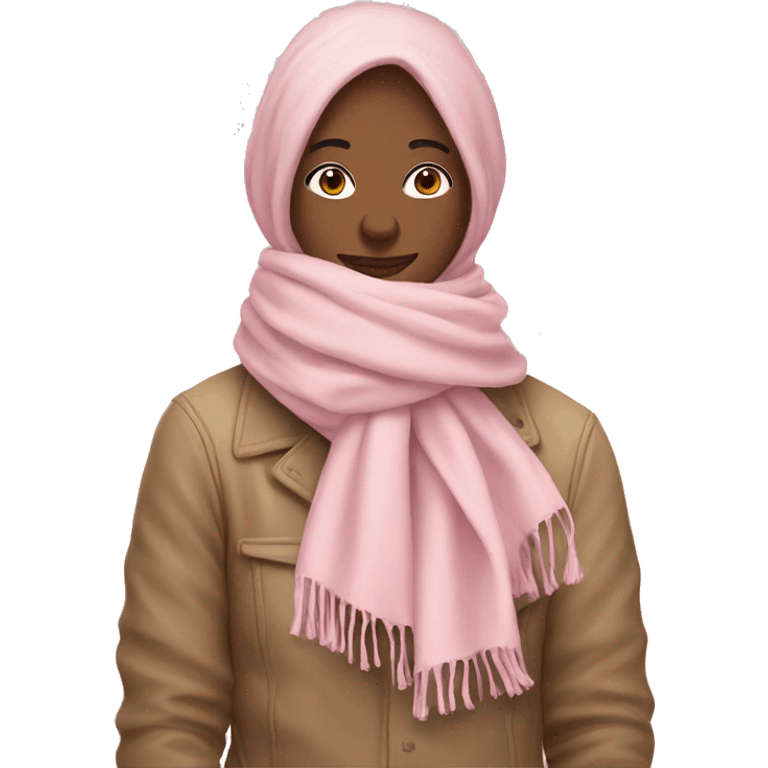 Pastel pink scarf emoji