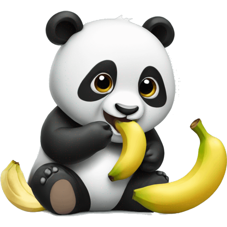 panda eating a banana emoji