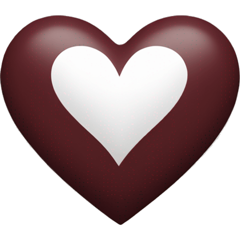 Maroon and white heart  emoji