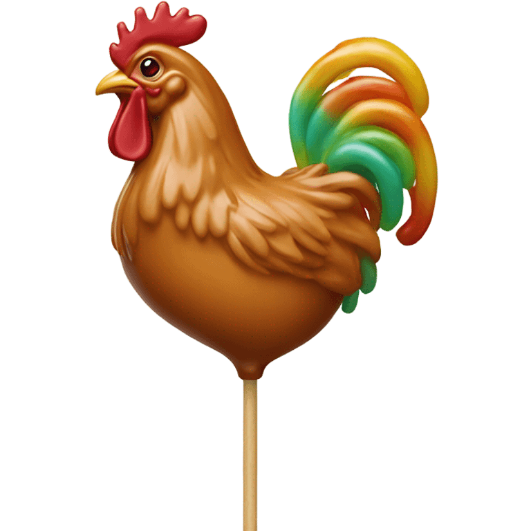 caramel lollipop cockerel emoji