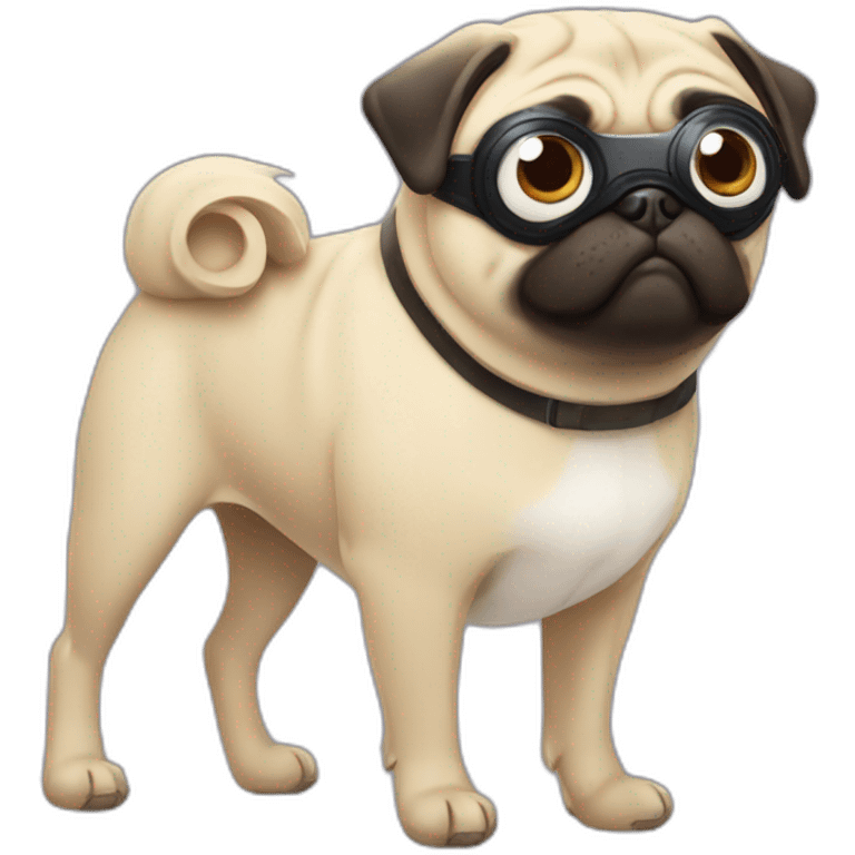 Pug with an eye patch emoji