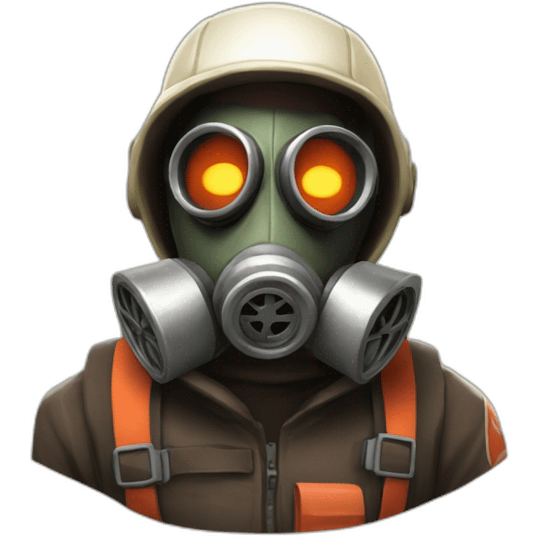 Pyro from Team fortress 2 with gas mask emoji