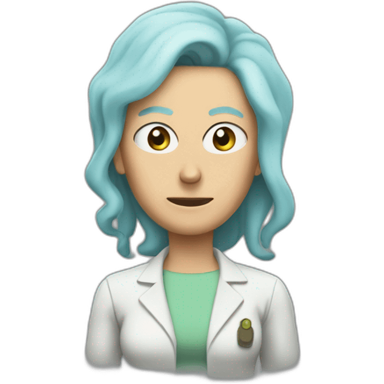 Rick from rick and morty as a woman emoji