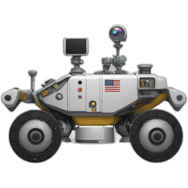 Moon Rover minimal high technology emoji