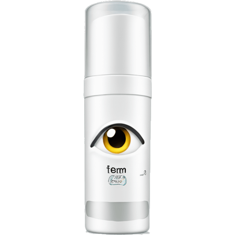 eye cream bottle with label emoji