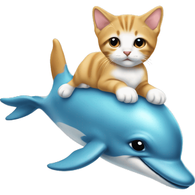 a kitten on a dolphin emoji