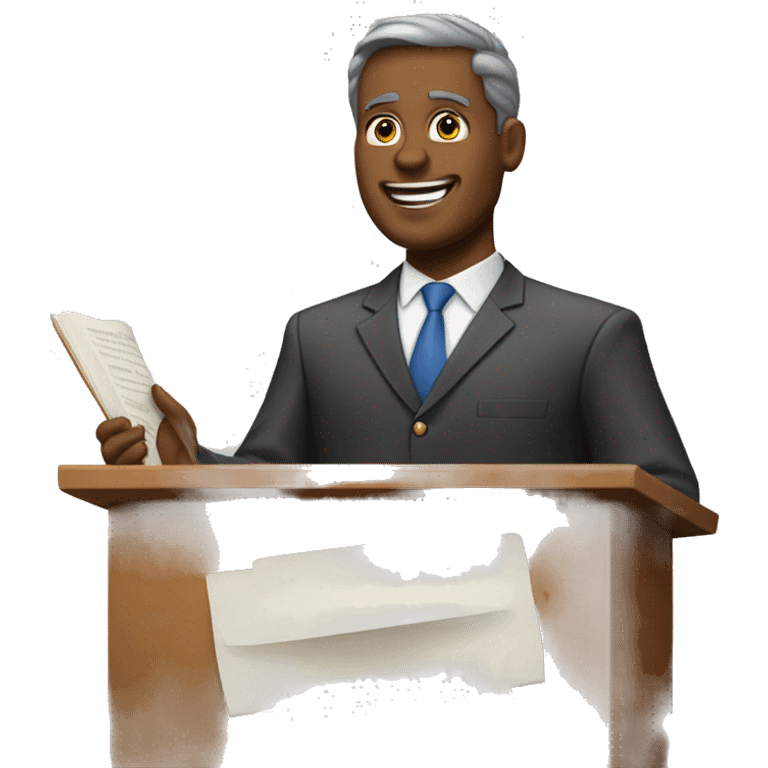 Jehovah Witness Preaching at Podium emoji