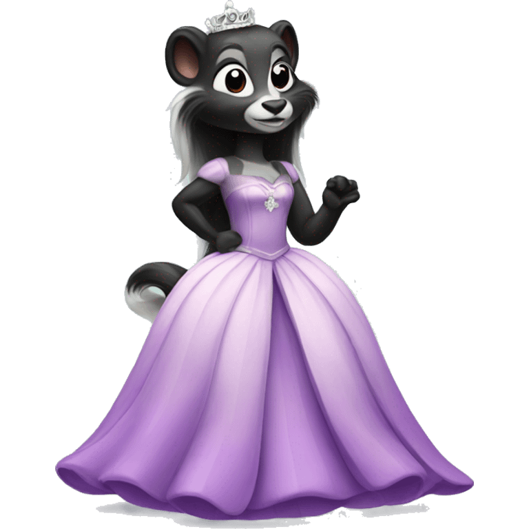 Skunk in a princess dress emoji