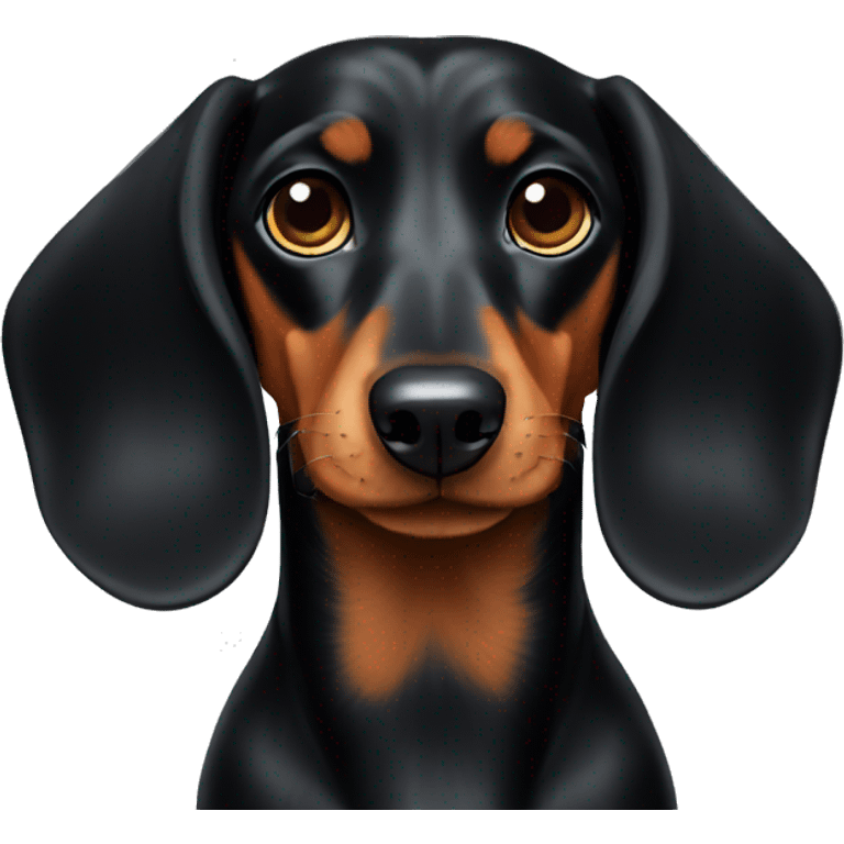 Black dachshund emoji