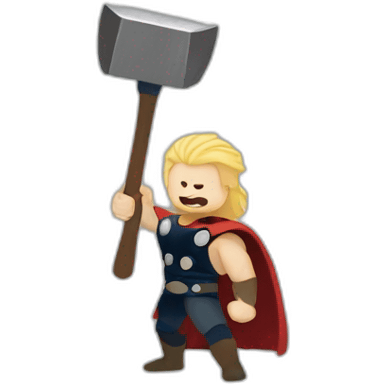 thor strikes with his hammer emoji