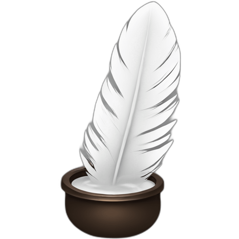 white feather inkpot emoji