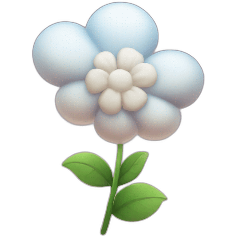 Flower and clouds emoji