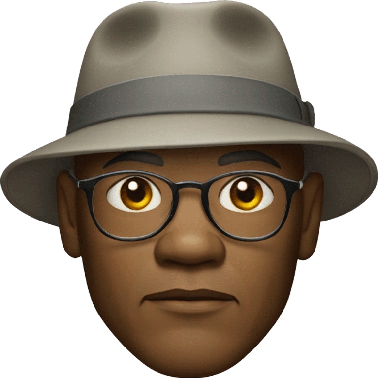 bald samuel l jackson serious wearing hat emoji