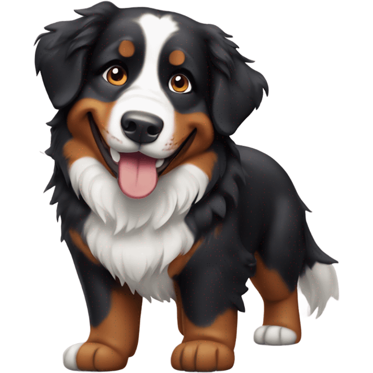 Bernese Mountain Dog smiling emoji