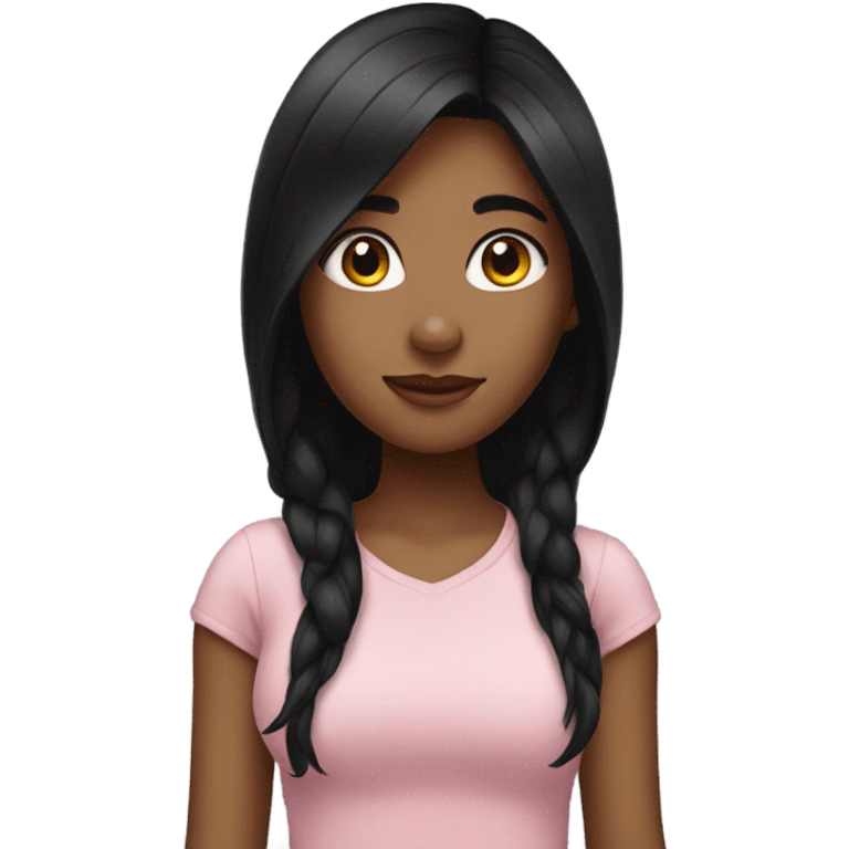 girl with black long hair emoji