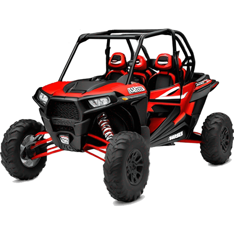 Polaris rzr xp 1000 4 seater in black and red emoji