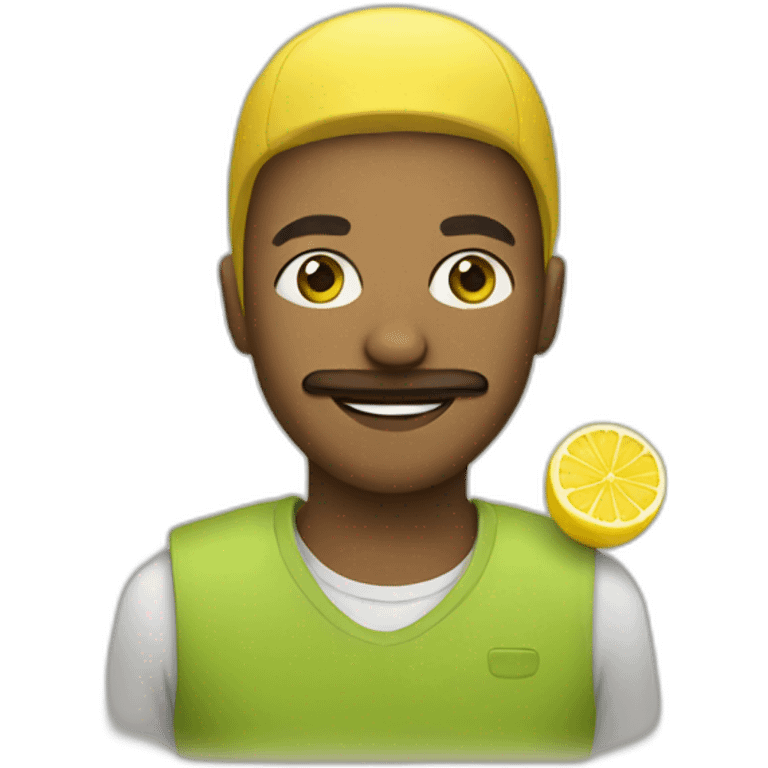 user with lemon emoji